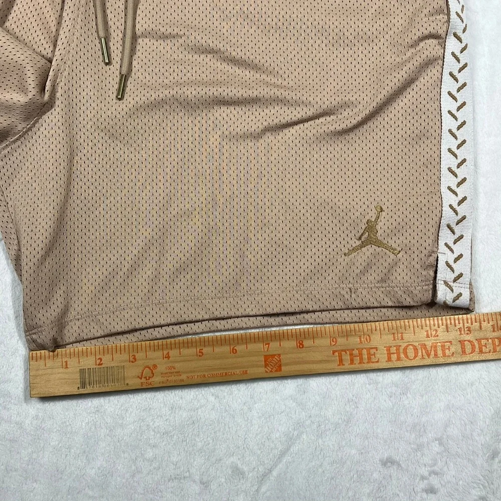 Jordan Mesh Basketball Shorts Mens XL Tan Side Tape Jumpman FN4611-244